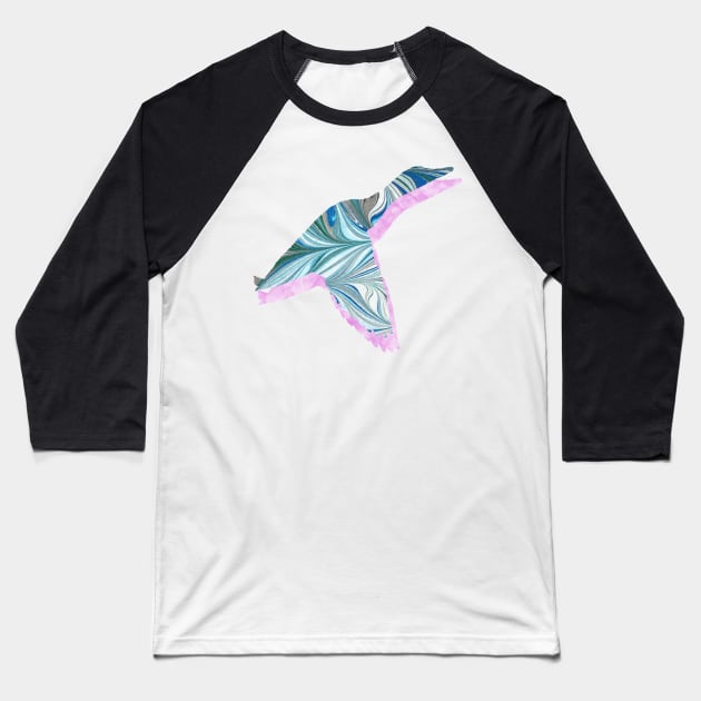 Flying Duck Baseball T-Shirt by MarbleCloud